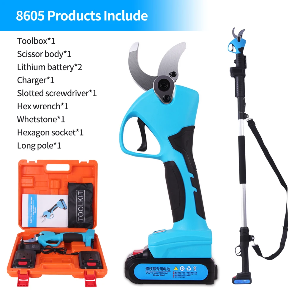 Swansoft 40Mm Li-Ion Alimentato A Batteria Senza Fili Elettrico Potatore Per Alberi Forbici Da Taglio Cesoie Per Potatore