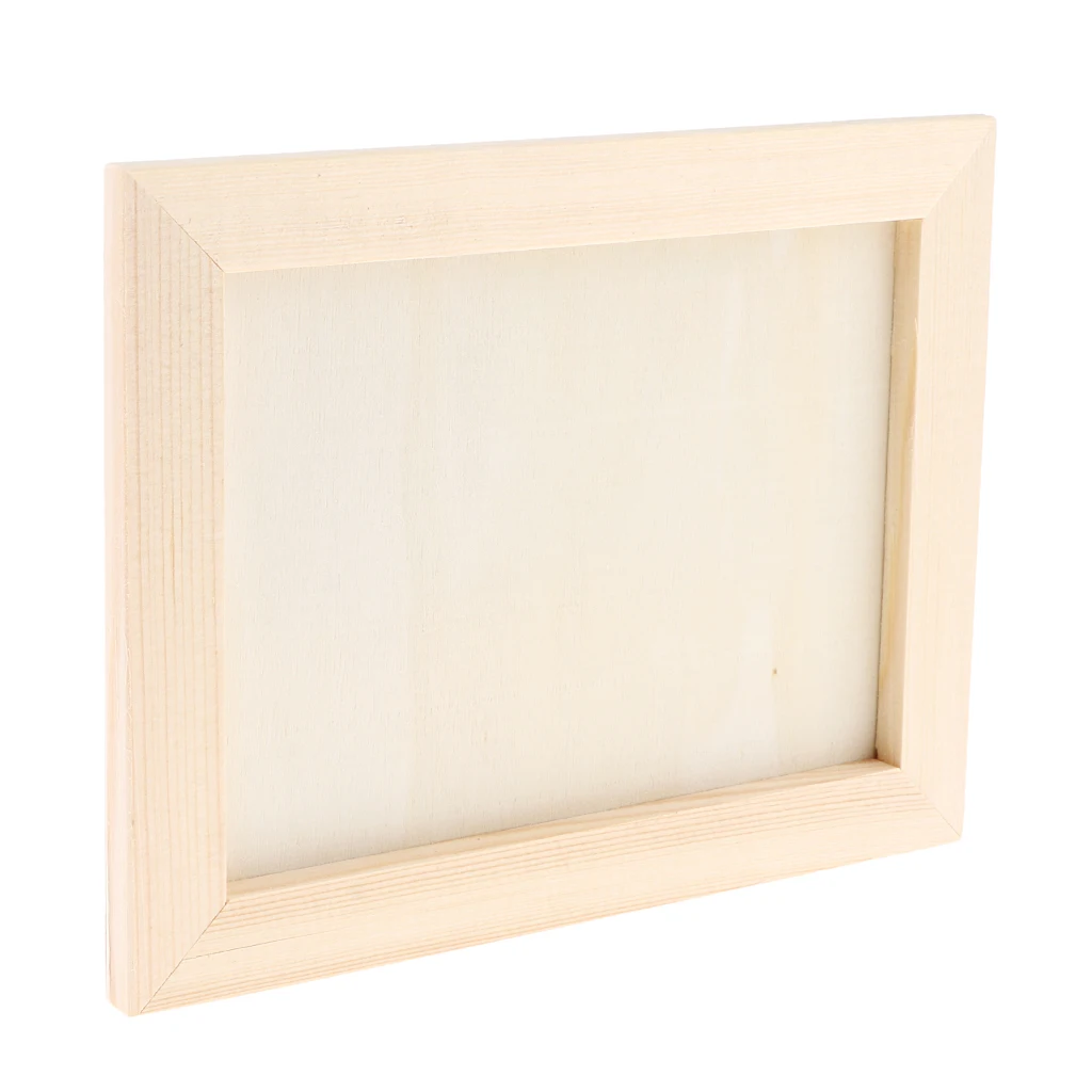 Natural Wooden Photo/Picture Frame for Art, Crafts, Display Home Decoration-Eco-Friendly Durable