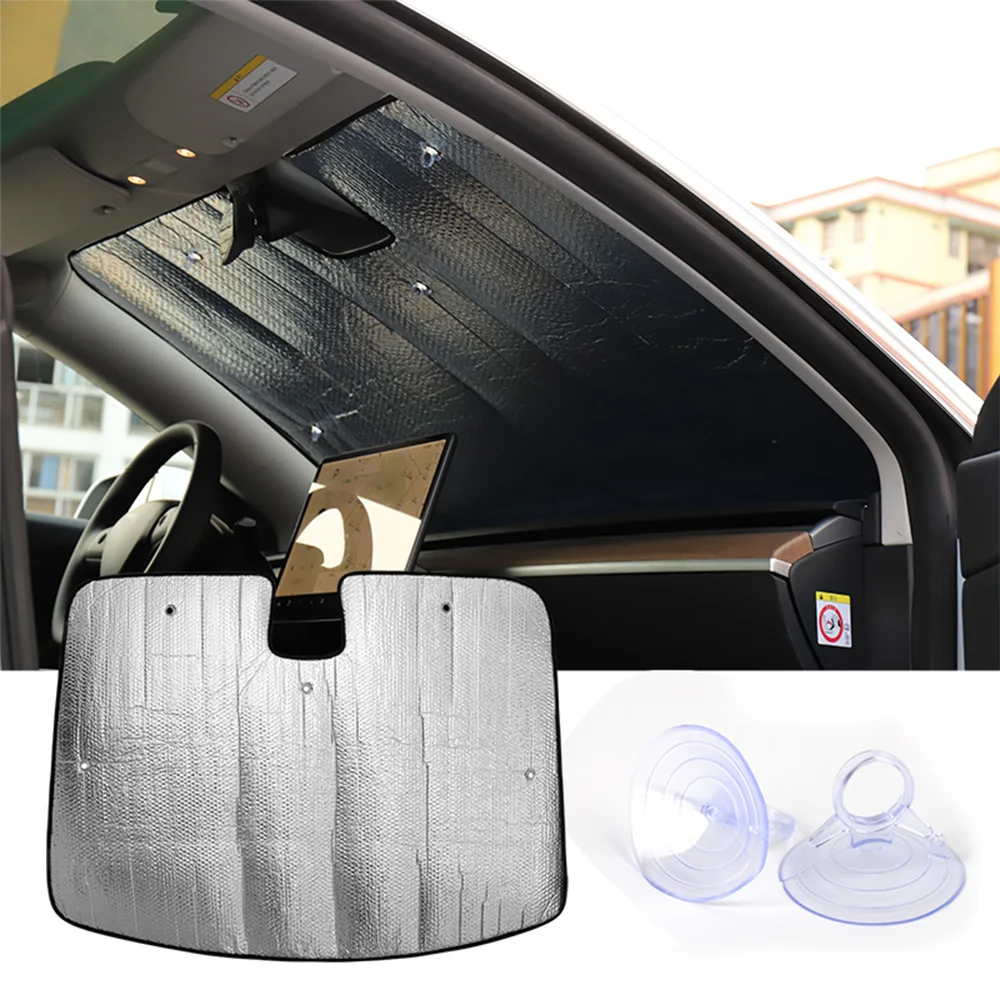 Car Windscreen Front Windshield Sunshade Auto Sun Shade For Tesla Model 3 Car Styling