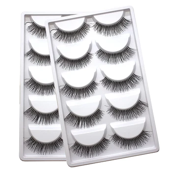 

5pair False Eyelashes A21 White Matte White Line Stem False Eyelashes