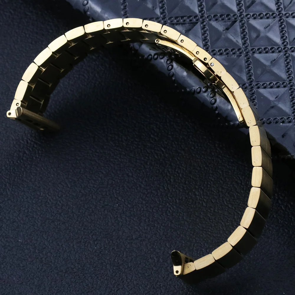 Greatest Quality solid Watchband For Apple watch band Butterfly buckle 38 40 41mm 42 44 45 mm Stainless steel Watch Strap