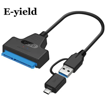 Factory Direct Sale USB 3.0 to SATA 7+15 pin Adapter Cable For 2.5 inch HDD SSD   High Quality At Low Price 1