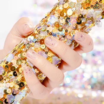 

Luxury Glitter Sequin Nail Art Table Mat Salon Practice Cushion Hand Pillow Washable Pad Manicure Nail Art Table Map Tools