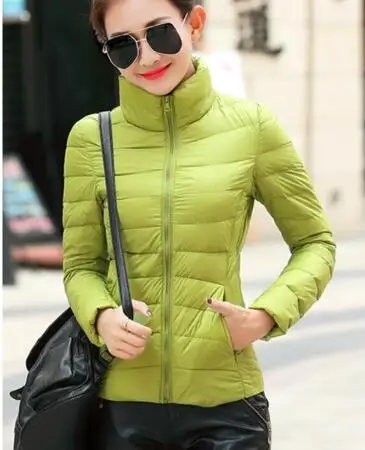 Goede Winter Vrouwen Ultra Licht Donsjack % 95 Wit Eendendons Hooded Jassen Lange Mouwen Warme Jas Parka Vrouwelijke Effen draagbare Uitloper