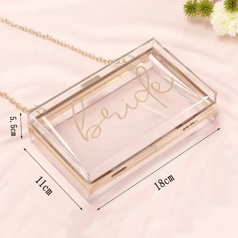 transparent bag with writing