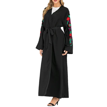 

Fashion Embroidery Islam Robe Ramadan Muslim Abaya Dubai Turkey Muslim Eid For Women Ramadan Dresses Islam Robe #w