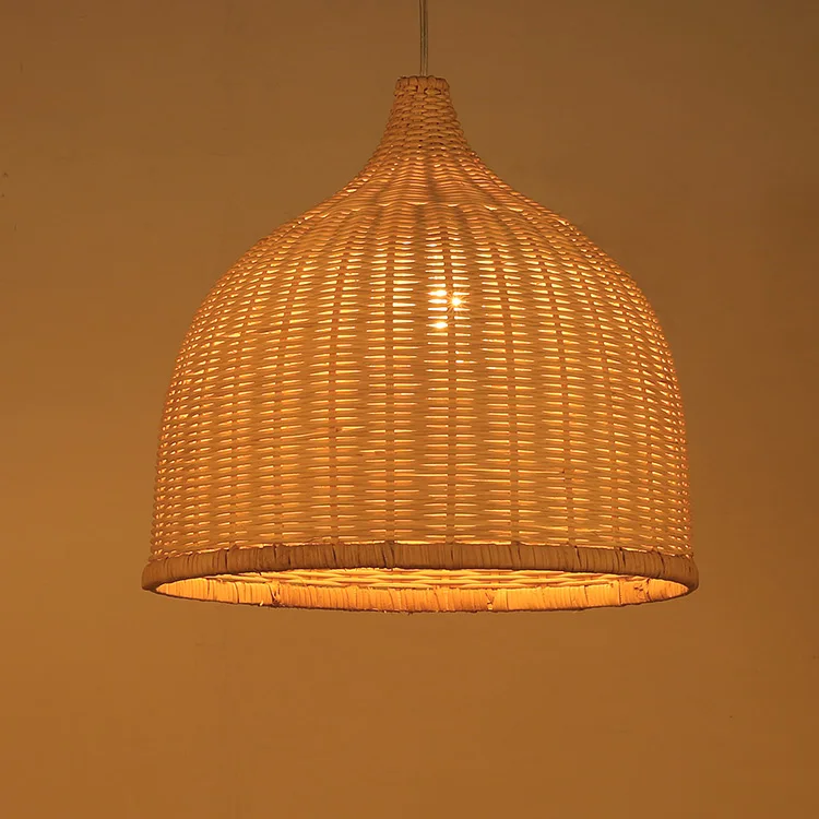 Rattan wicker pendant lamp Handmade Rattan Weaving Pendant Lights Restaurant Cafe Dining Room Hanglamp Home Decor Bamboo Lamp