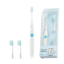 Электрическая зубная щетка для взрослых, водонепроницаемая ультразвуковая автоматическая батарея, дорожная зубная щетка с дополнительной 2 шт. сменной головкой