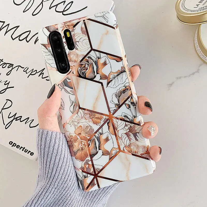 Защитный чехол для телефона huawei mate 30 Pro P30 P20 20 Lite с геометрическими листьями