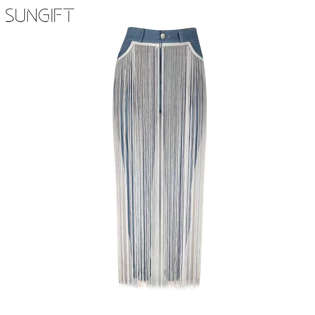 SUNGIFT брюки Дашики для женщин модные джинсы с бахромой стрейч брюки Новая африканская одежда носимые во все сезоны обтягивающие джинсы