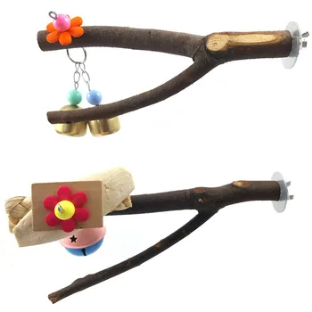 

Bird Toys Parrot Wood Pack Bird Perch Parrot Natural Wood Fork Stand Perch, Birdcage Stands Platform Pet Bird Toys