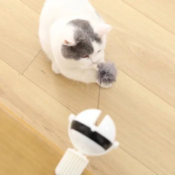 

1pc Cat Toy Falling Electric Automatic Interactive Lifting Plush Ball Toy for Ragdoll