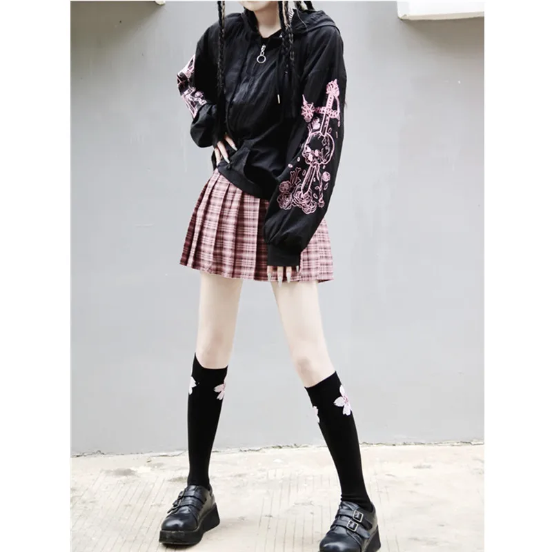 sweatshirts Harajuku Preppy Style Embroidered Hoodies Women Autumn Winter Vintage Punk Coats Loose Baseball Long Sleeve Hooded Sweatshirts sweatshirts for women