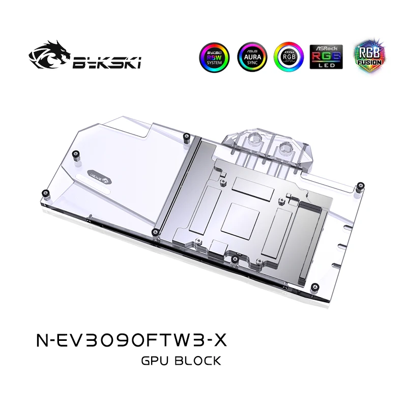 Водяной блок Bykski GPU для EVGA RTX 3090 /3080 FTW3 ULTRA игровой графическая карта VGA Cooler MOBO RGB SYNC N