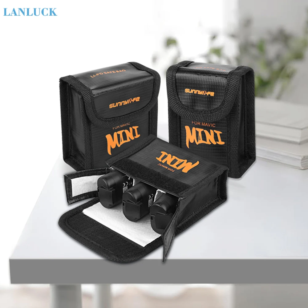 New SUQ Battery Safe Bag for DJI Mavic MINI Drone Protective Case Transport Safety Protector Explosion-proof Anti-scratch Accessories 