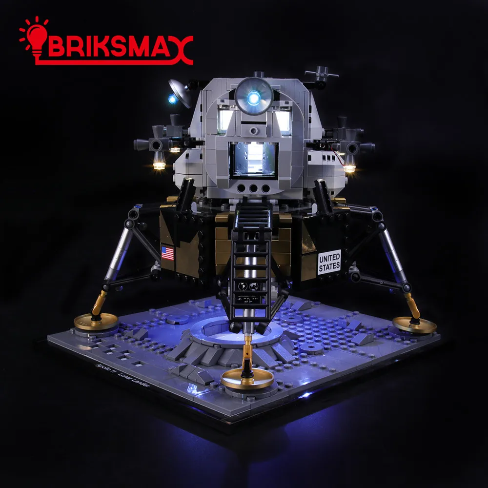 BriksMax светодиодный световой комплект для Creator 10266 Apollo 11 Lunar Lander строительные блоки модельное освещение комплект(не включает модель