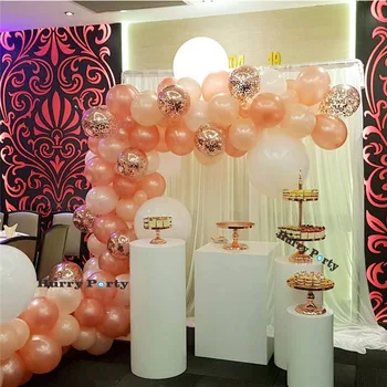 

135Pcs/Set Rose Gold Confetti Latex Balloons Garland Arch Wedding Event Deco Favors Party Decoration Bride Baby Shower Backdrop