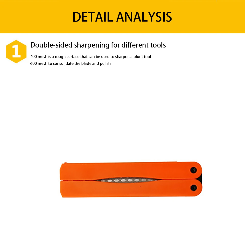 Нескользящие двухсторонние абразивные портативные складные ручные инструменты Алмазный нож заточка карманная точилка Открытый кухонный шлифовальный камень