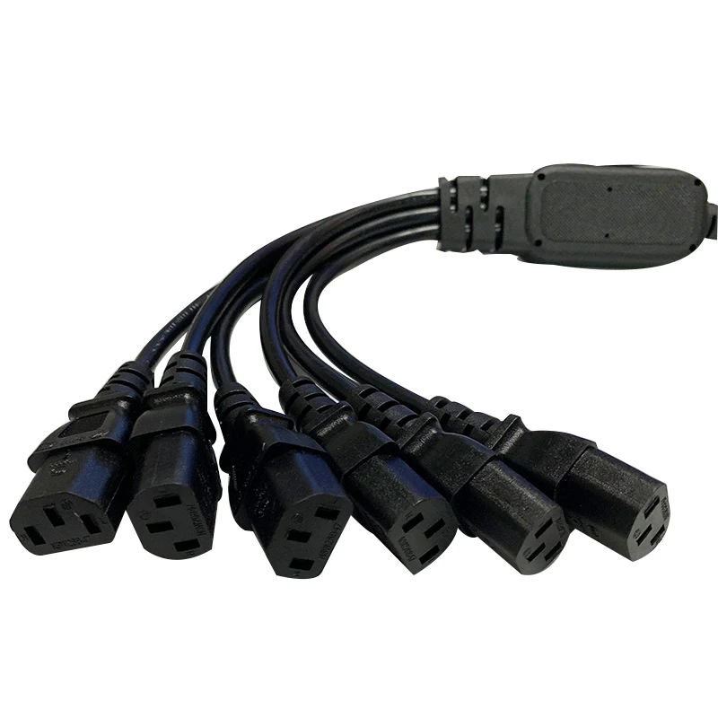 10 шт. 1,5 м C14-6* C13 IEC320 C14 штекер для 6* IEC320 C13 Женский удлинитель питания шнур 3*0,75 мм квадратный PDU шасси UPS