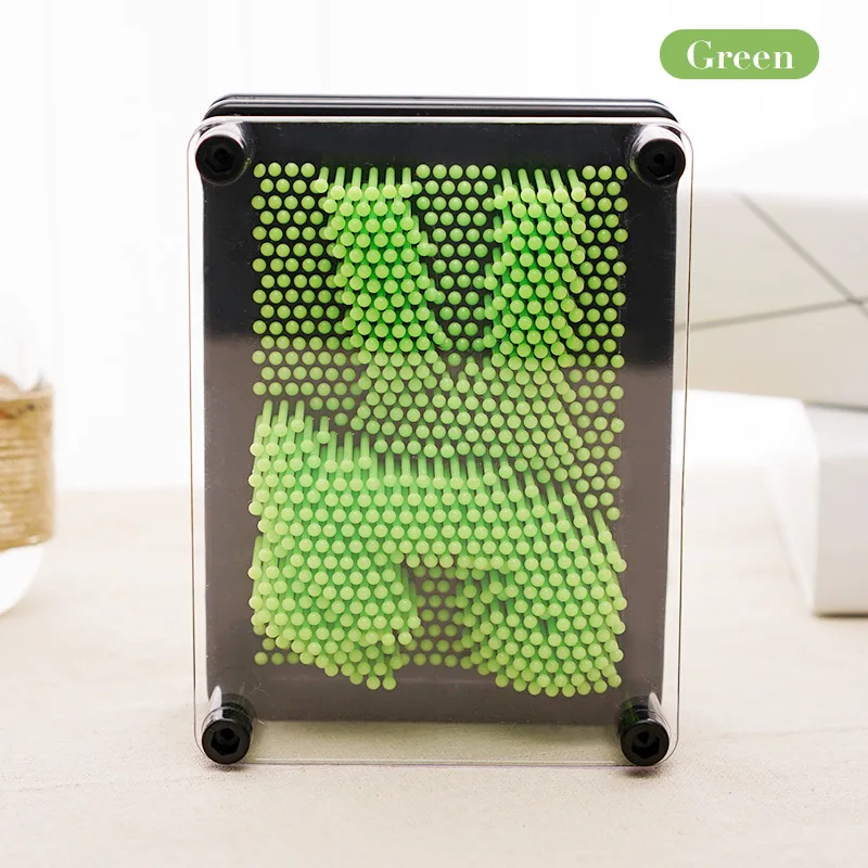 Зеленый Pin Art 3D Скульптура Игла DIY резьба Форма Настольная игрушка украшение Hogar дом декоративные украшения для дома SM - Цвет: Зеленый
