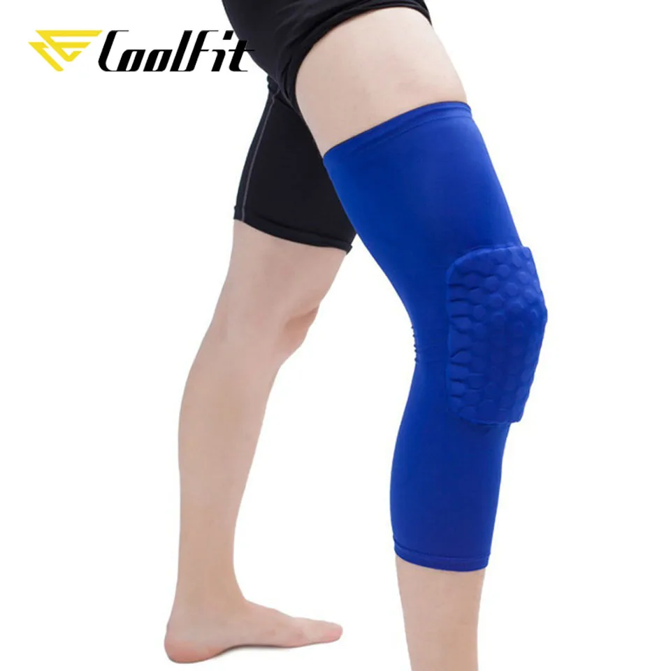 CoolFit 1 шт. баскетбольные наколенники повязка с Сотами эластичный наколенник