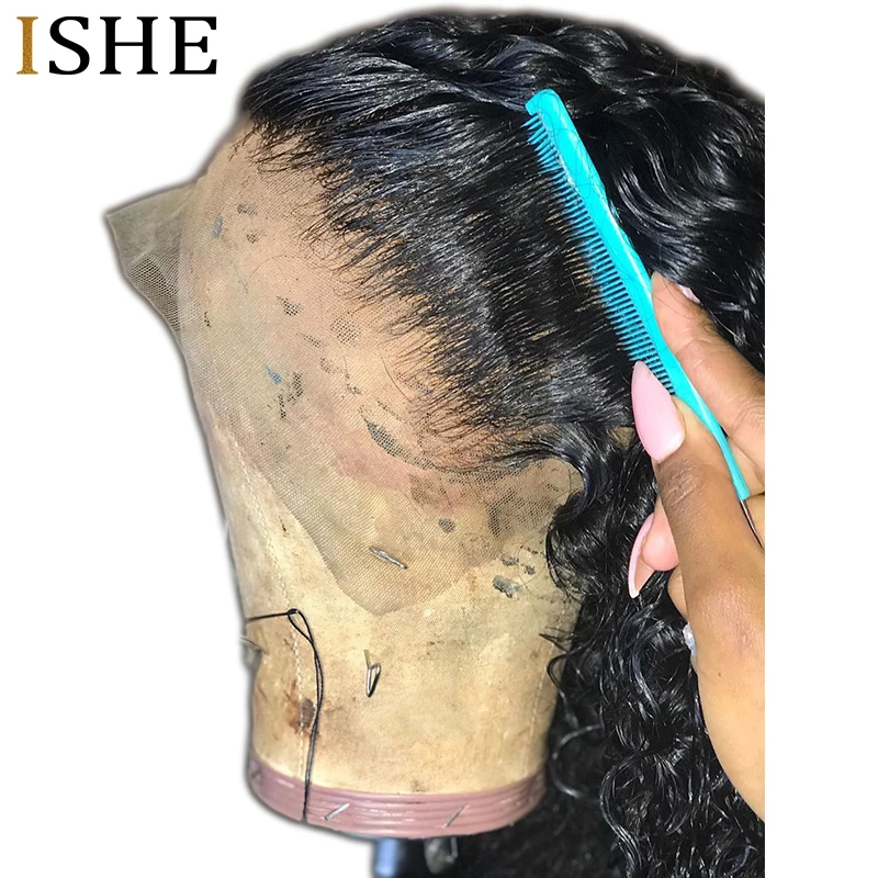 

HD Invisible Full Lace Wigs With Baby Hair Deep Curly Bleached Knots Brazilian Remy Human Hair Wigs For Women Black Pre Plucked