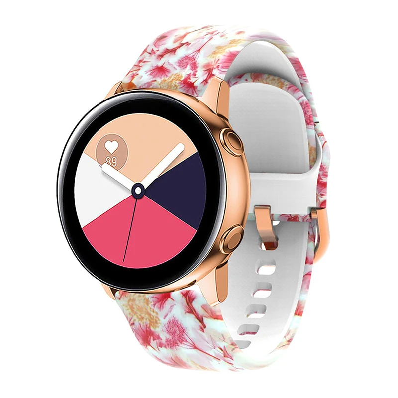 Women's Vibrant Sport Silicone Watch Strap - Colorful Printed Design