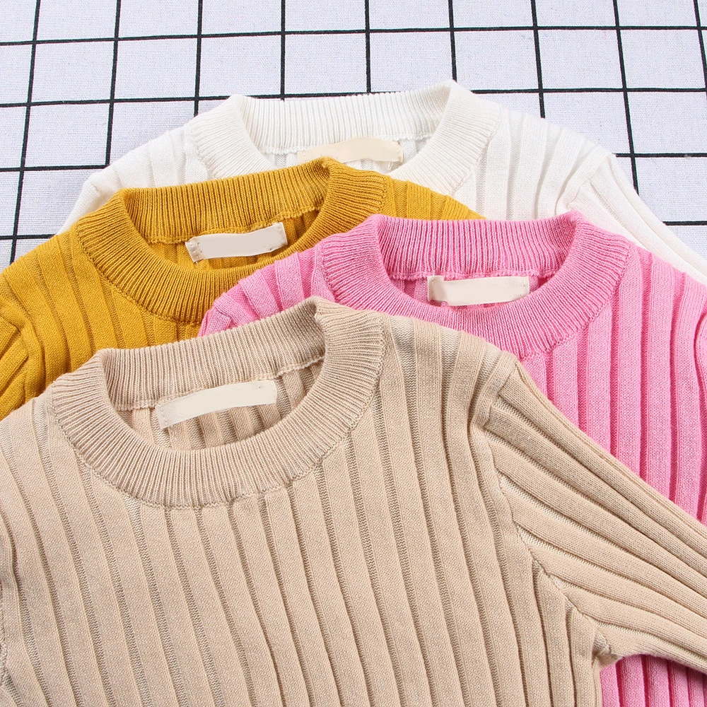 Осенне-зимний детский свитер детская одежда для девочек Повседневный детский вязаный пуловер Одежда для новорожденных мальчиков Детский джемпер свитер для малышей