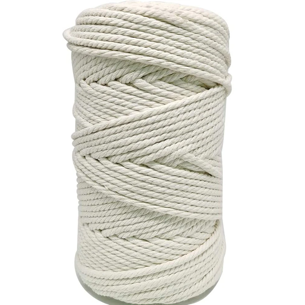 1MM 2MM Macrame Cord Rope String Natural Cotton Macrame Twisted