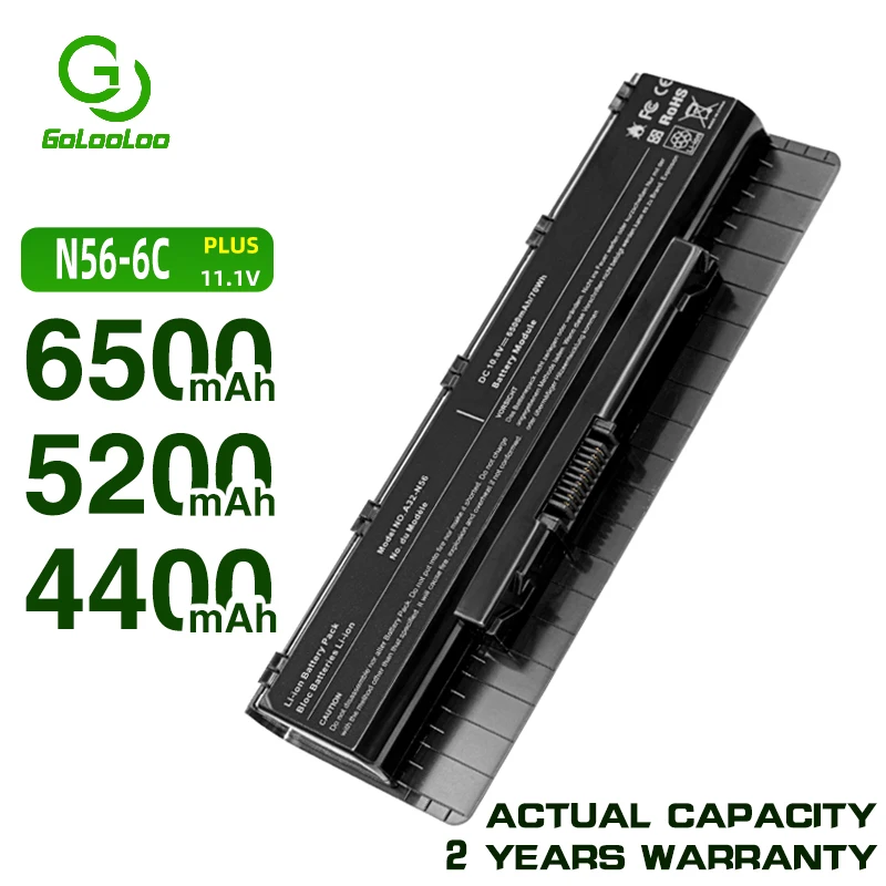 Golooloo 4400MaH 11 1 v Аккумулятор для ноутбука ASUS A31-N56 A32-N56 A33-N56 N46 N46V N46VJ N46VM N46VZ N56 N56D N56DP N56V