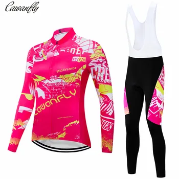 

CAWANFLY Women Downhill Bike Jersey Pro Team Women Cycling Jersey Long Sleeve Bike Breathable Clothing Ciclista Feminine