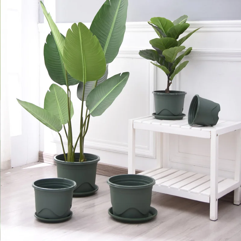 

Tubby gallon basin rose control root seedling basin large extra-thick plastic flowerpot with tray
