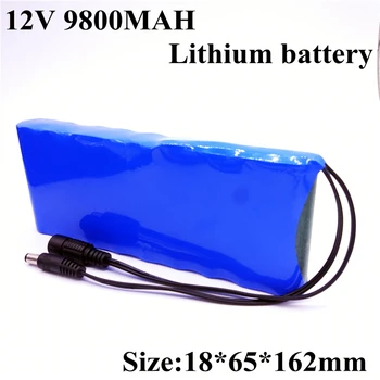 

Ltihium Battery Pack 12v 9800mAh 18650 11.1V Li-ion Battery for Camera Children's Toy Car Hernia Lamp +12.6v 1A Charger
