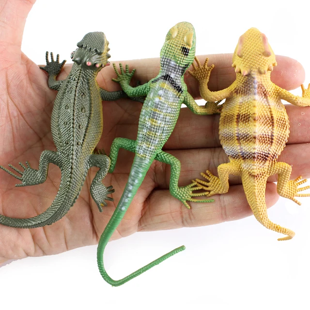 12Pcs Funny Collectible Handmade Mini Simulation Lizard Gecko Animal Model Magic Trick Kids Educational Toys 2