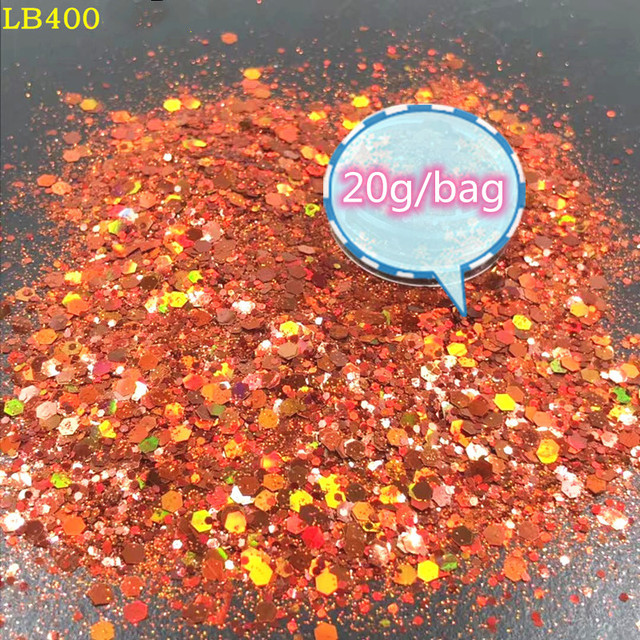 Laser Hexagon Holographic Chunky Glitter Nail Tips Glitter Powder Mermaid  Flakes Sparkly Glitter Resin Crystal mud