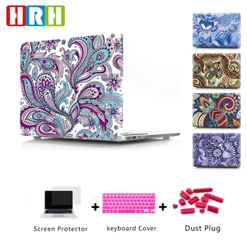 

HRH Paisley Flower Laptop Body Shell Protective PC Case For Macbook Air 13 A1466 Case For Macbook air A1369 A2159 A2289 A2251
