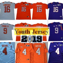 Youth's Clemson college 16 Тревор Лоуренс#4 Deshaun Watson#9 Уэйн галлман II Джерси-Белый Фиолетовый Оранжевый