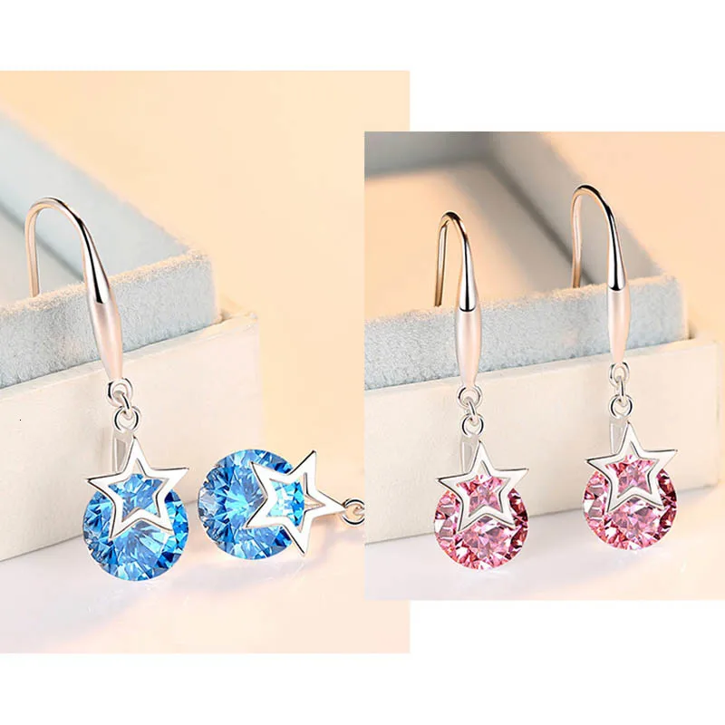 JoiasHome 925 пробы серебряные серьги для очаровательных леди с круглой формы драгоценные камни женские ювелирные украшения Свадебная вечеринка