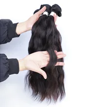 [UNA] – Tissage de Cheveux Indiens Remy 6A à Faible Ratio de 8 à 28 Pouces, 3 Boules de Trame de Mèche Ondulée Naturelle, 100g