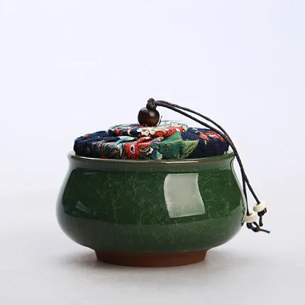 Мини-бутылки для хранения мелочей банки для чая с крышкой керамическая круглая коробка для хранения банка для конфет сухофрукты чайные банки запечатанные коробки - Цвет: bingliezumulv