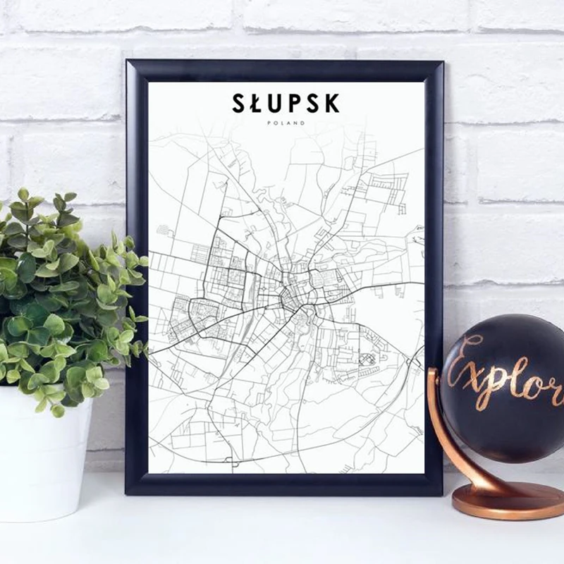 Slupsk Map Print