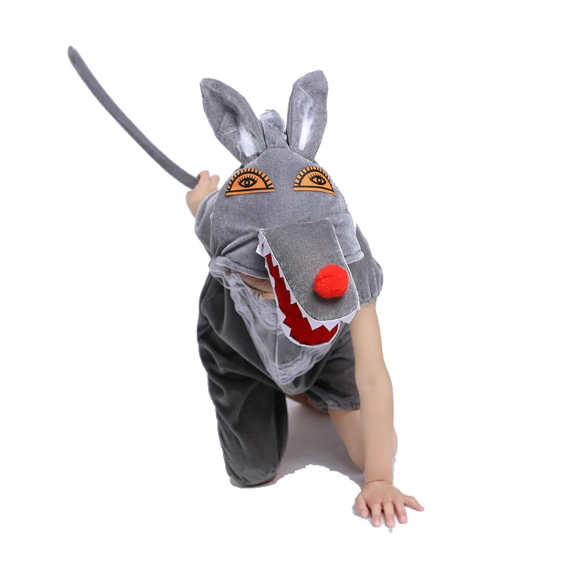 Kids Cartoon Animals Grey Wolf Costumes Halloween Cosplay Costume Boy Girl Kindergarten Disfraces Dress Up Role Play Jumpsuit Kids Cartoon Animals Grey Wolf Costumes Halloween Cosplay Costume Boy Girl Kindergarten Disfraces Dress Up Role Play Jumpsuit