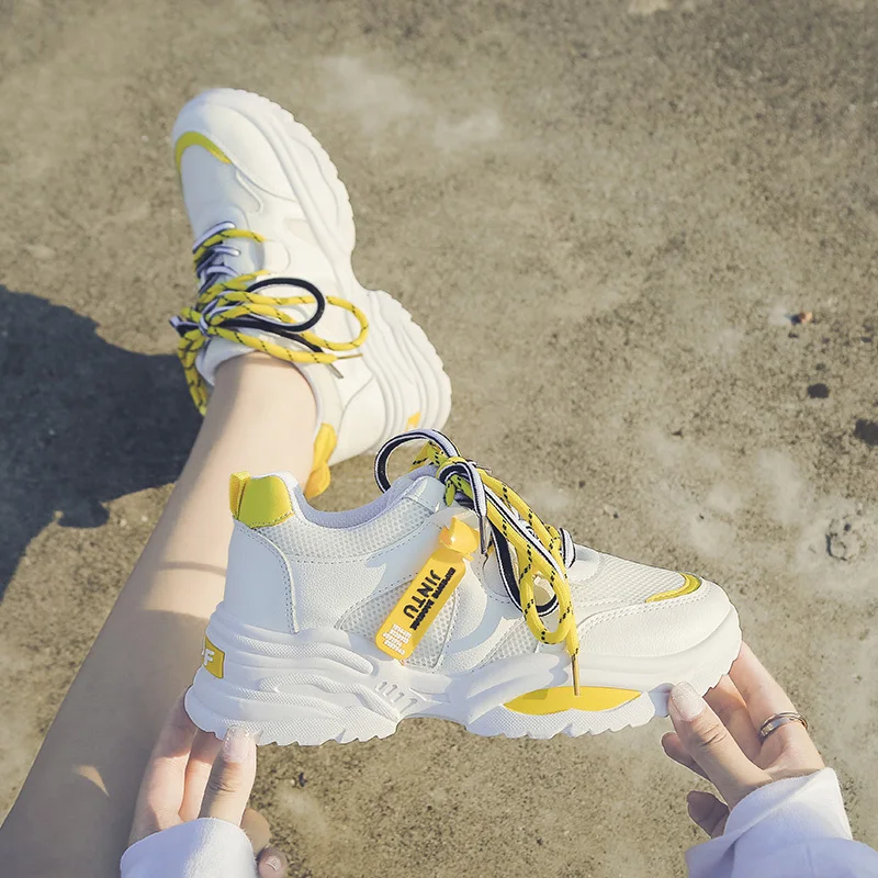 

New Women Sneakers Women Fashion Chunky Platform Shoes Vulcanize Shoes Ladies Casual Krassovki Female Trainers Dad Shoes WZD