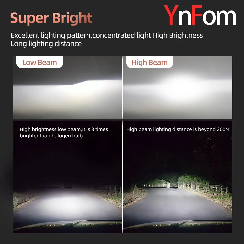 YNFOM LED headlights kit for Toyota Tundra K3-K5 SR-5 1999-2019 low beam,high beam,fog lamp,car accessories,car headlight bulbs