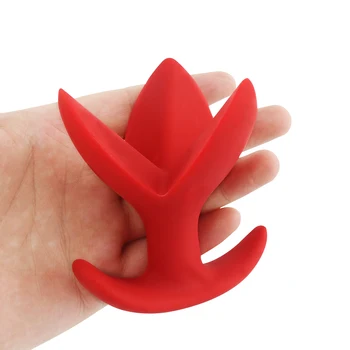 EXVOID Dildo Butt Expander Speculum G-spot Prostate Massager Anal Plug Dilator Opening Adult Products Silicone Anal Flower 4