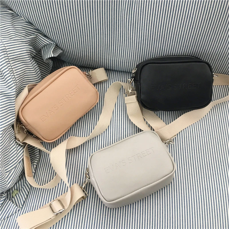 2021 Wide Strap Mini Leather Shoulder Bag Women Simple Messenger Bags Female Small Square Bag Fashion Mobile Phone Crossbody Bag 2021 Wide Strap Mini Leather Shoulder Bag Women Simple Messenger Bags Female Small Square Bag Fashion Mobile Phone Crossbody Bag