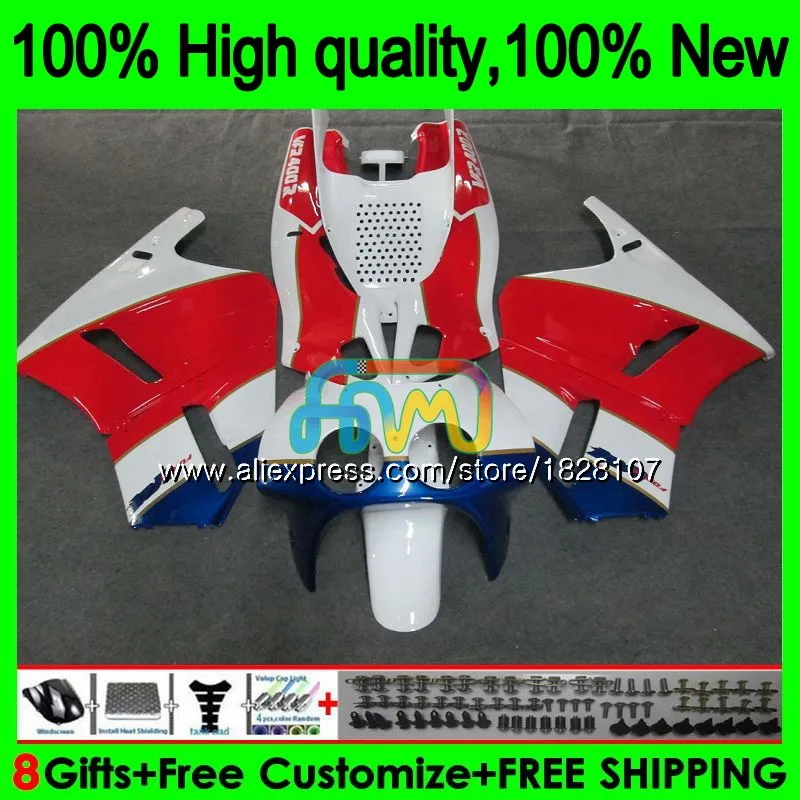 No. 1 NC35 RVF400R для HONDA ЛРВ 400 R 400R VFR400 R V4 красного и синего цвета распродажа 89BS. 22 VFR400R NC24 95 96 97 98 1995 1996 1997 1998 обтекатель - Цвет: No. 1