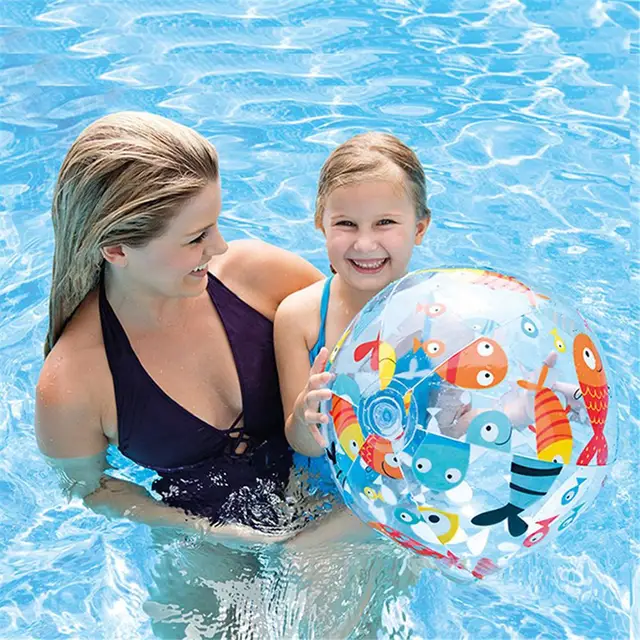 Children's Inflatable Water Ball Outdoor Swimming Toys PVC Inflatable Beach Ball Children's Toys Elastic Float Ball Interactive 5