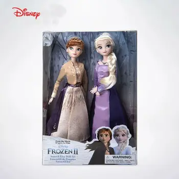 

28cm2020 NEW Disney Frozen 2 Snow Queen Princess Elsa Anna Action Figure PVC Anime Doll Figurines children Toy Birthday Gift box