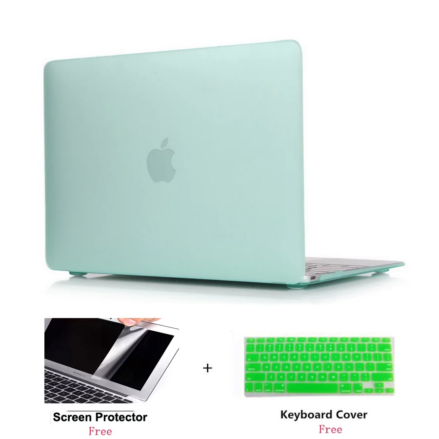 Green Матовый жесткий чехол для ноутбука, защитный чехол для Macbook Air Pro с retina Touch Bar 11 12 13,3 15 дюймов - Цвет: Green